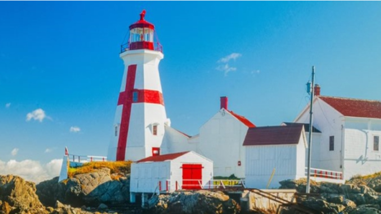 A lighthouse on a pier