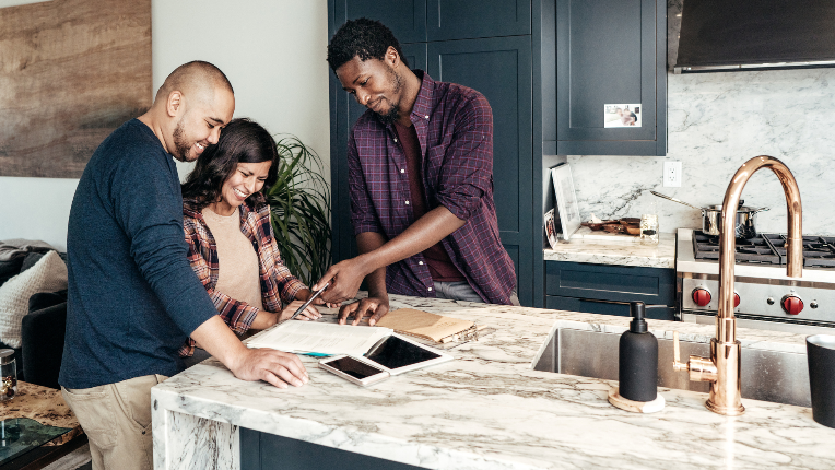 a husband and wife having a consolation