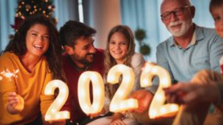 Family celebrating 2022