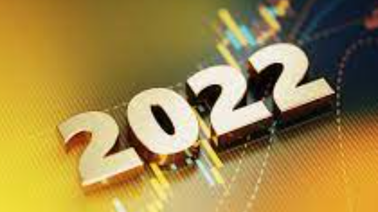 The year 2022 imposed over a market price chart.