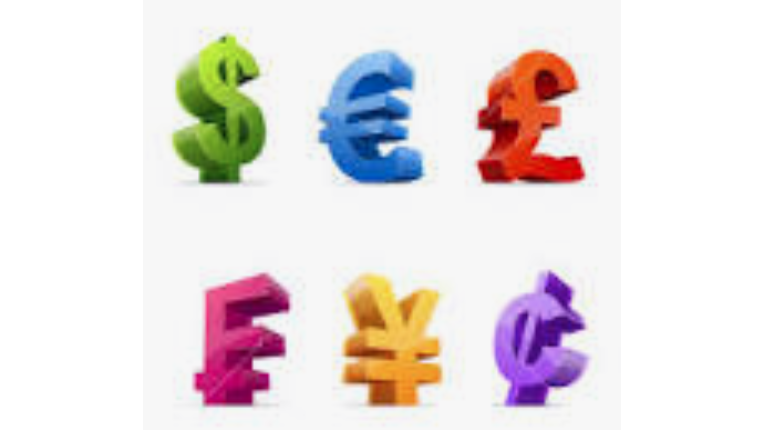 Various currency symbols.