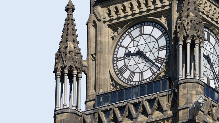 Tower of Canadian parliament building.