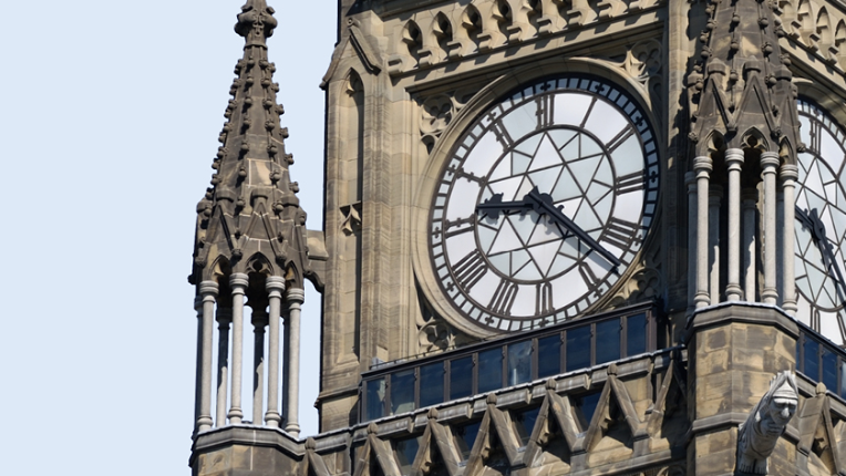 Tower of Canadian parliament building.