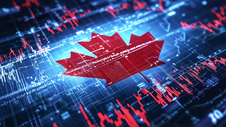 Stock screen overlaid with maple leaf.