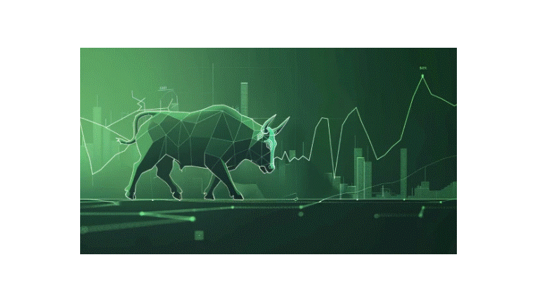 bull with graph line