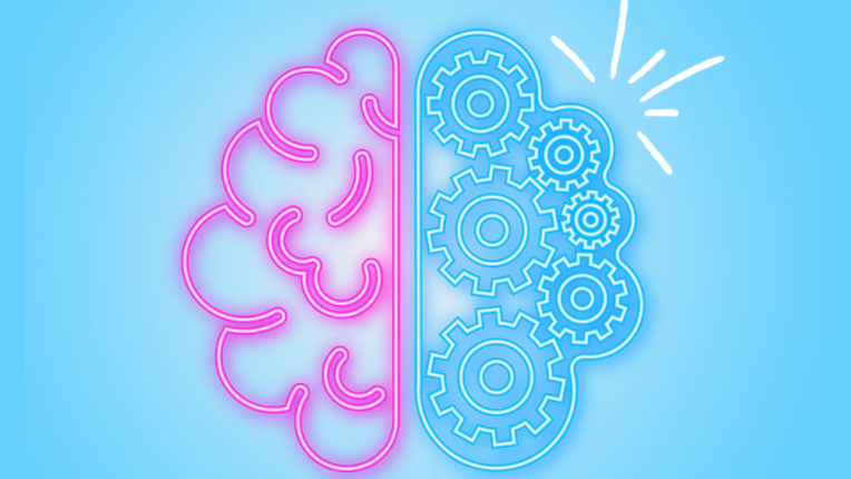 Image of half brain and cog wheel illustration