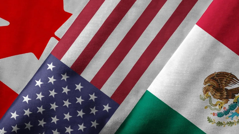 Canada, US, Mexico flags