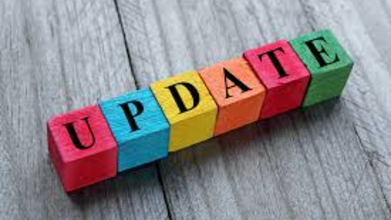 wooden blocks spelling the word UPDATE