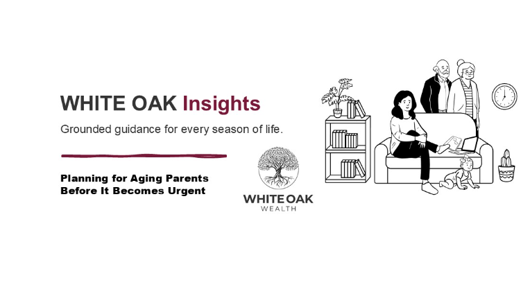 Elder parents, adult child and baby