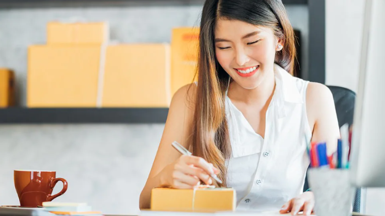Woman at desk