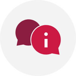 Two message bubbles, one with an I.