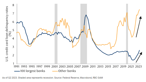 Credit card delinquency rates at smaller U.S. banks hit record high