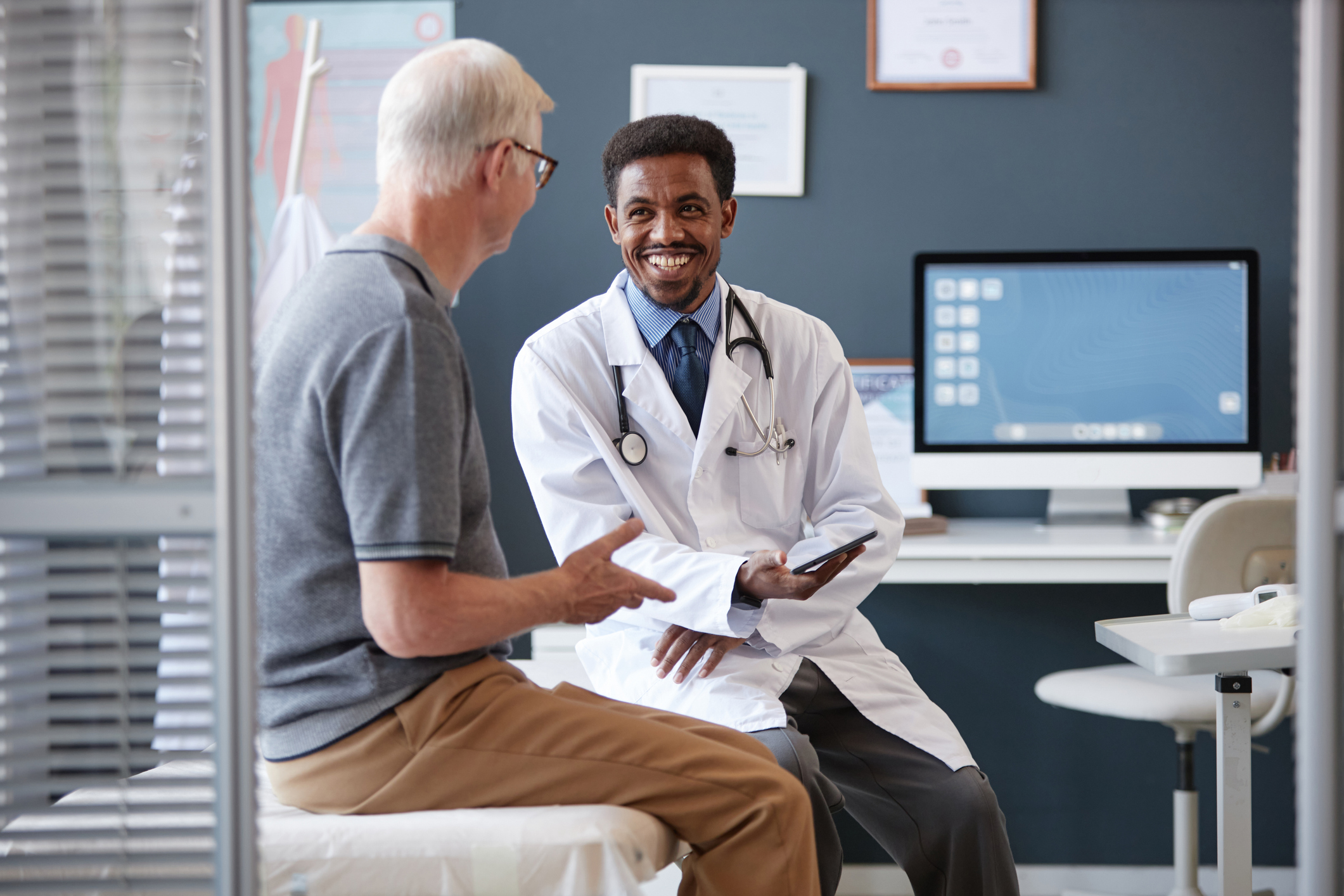 Doctor talking to a patient