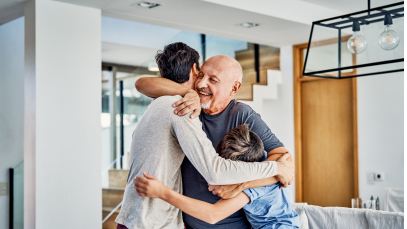 family hugging each other