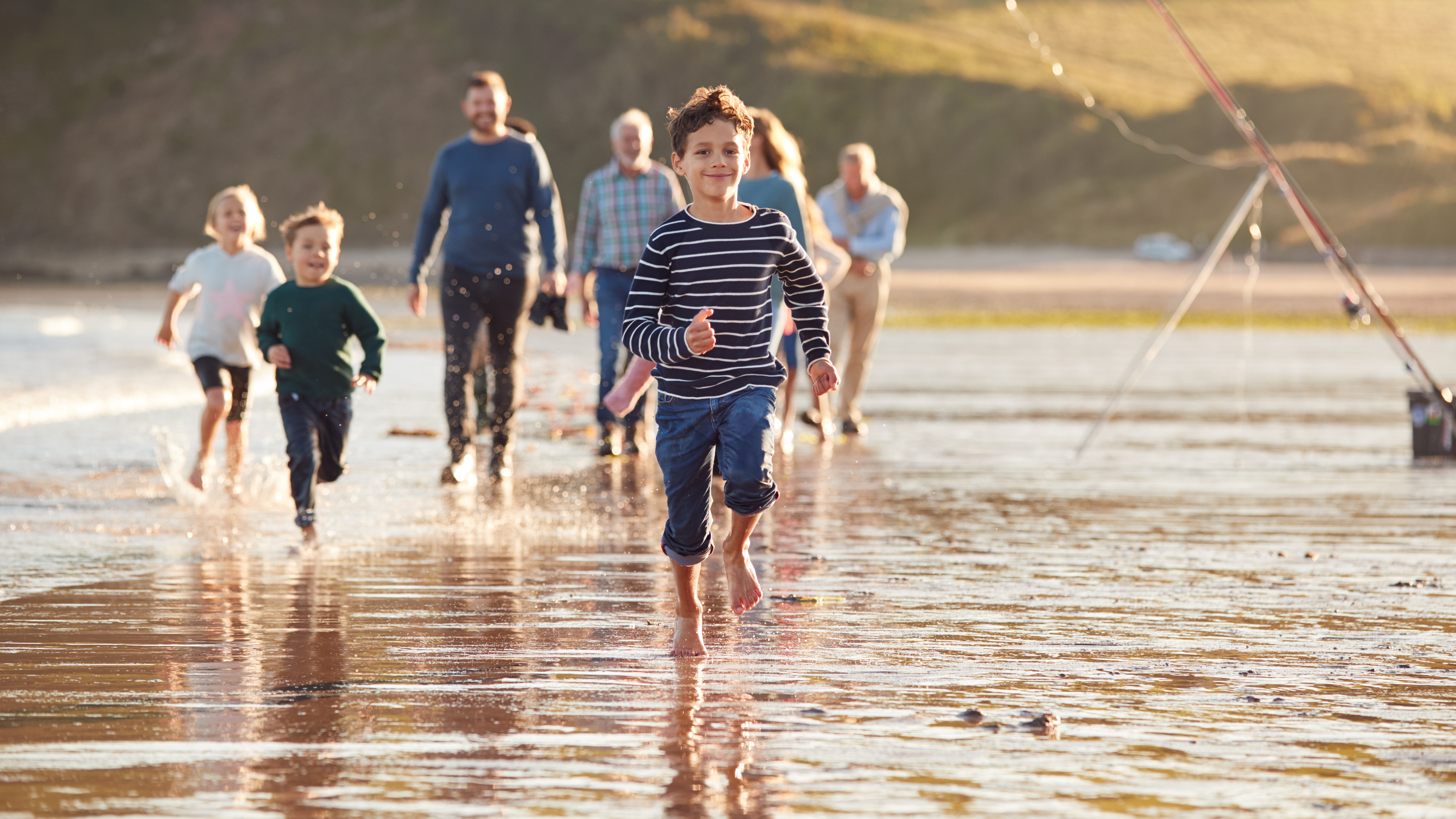 Family on a beach 
