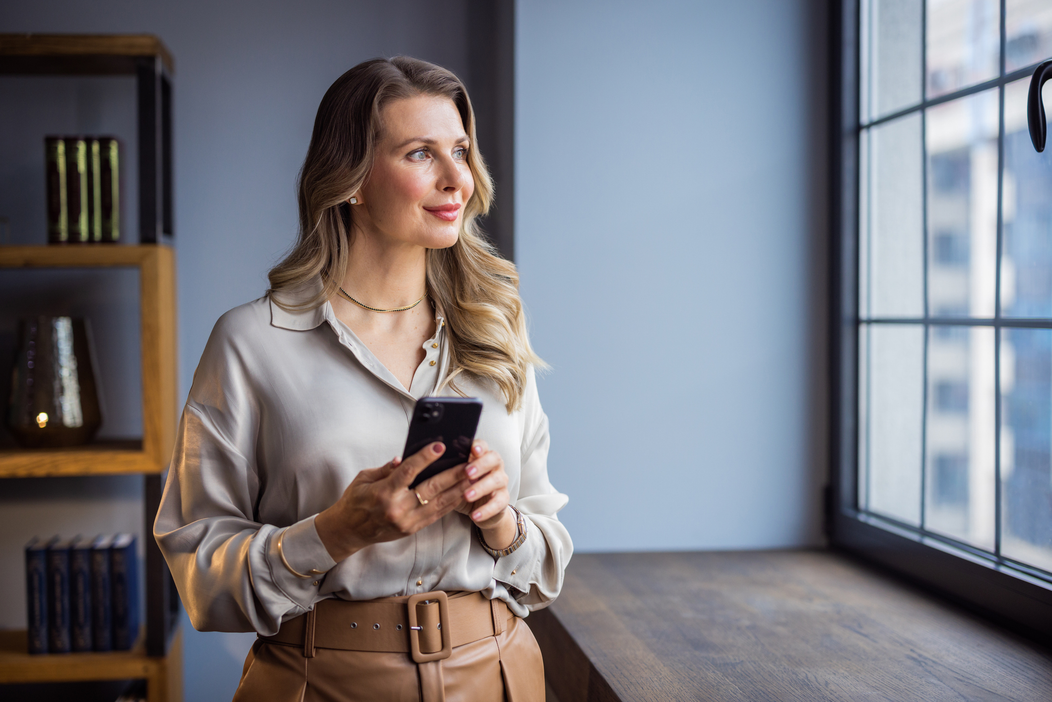 Woman drinking coffee