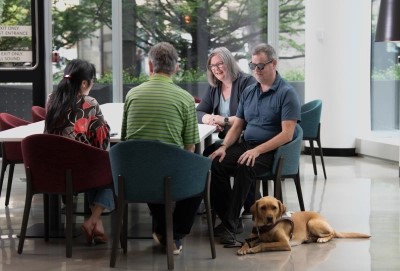 Senior couple planning with professionals