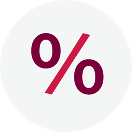 Interest - percentage graph icon 