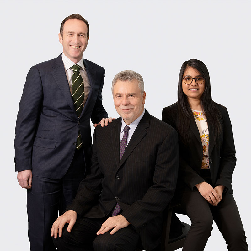 A photo of our team consisting of Jonathan Kopman, Trevor Stein and Fatima Imran (left to right). 