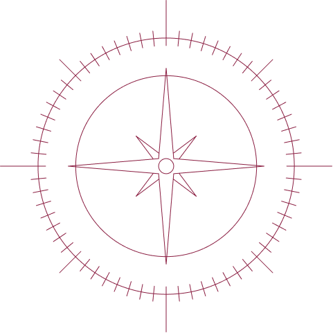 Compass rose line illustration symbolizing guidance in private wealth planning