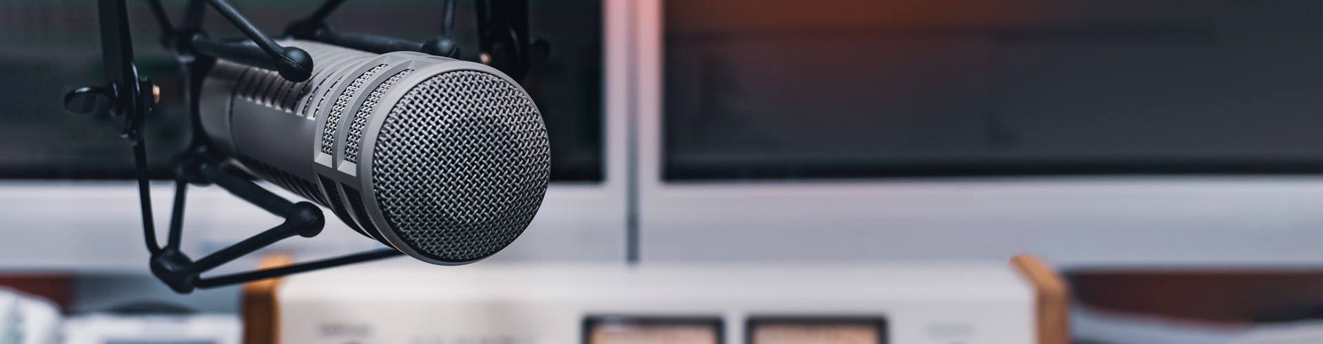 Close up of a radio mic