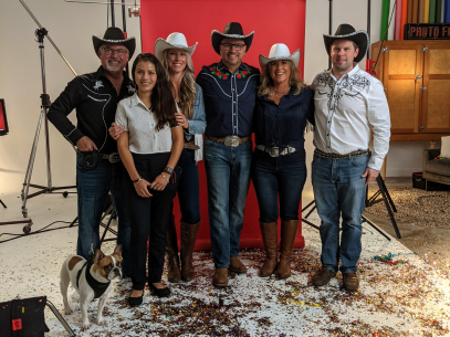 Six CIBC Private Wealth members in cowboy hats