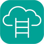Ladder up the cloud illustration