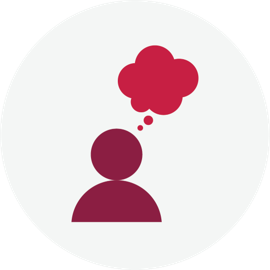 Person thinking icon