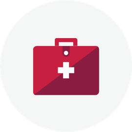 Medical briefcase icon