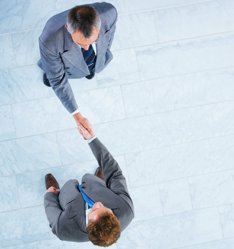 Two men shaking hands